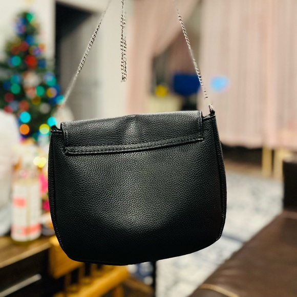 Saddle Bag- Faux Leather Be Kind, Chain Strap Small Crossbody - Picture 5 of 6